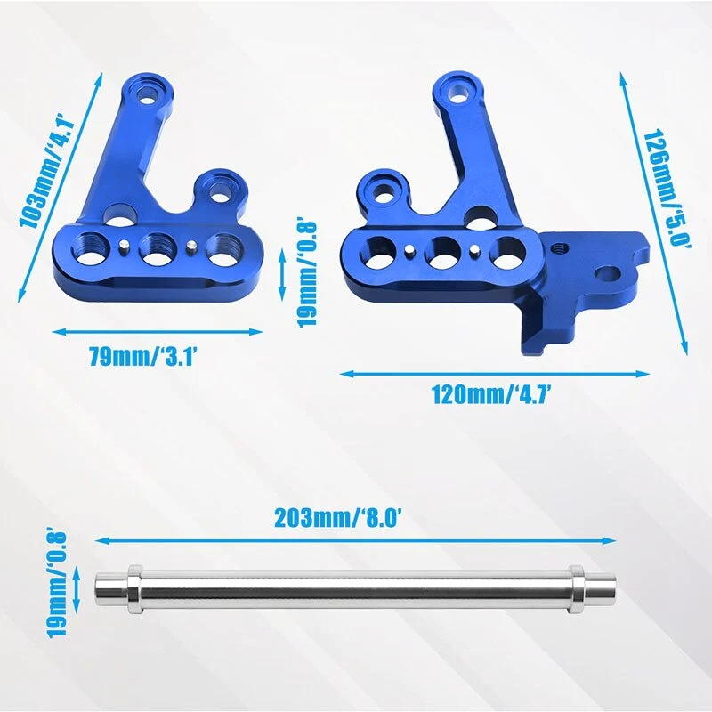Light Bee Billet CNC Foot Peg Bracket & Brace Kit - view 3