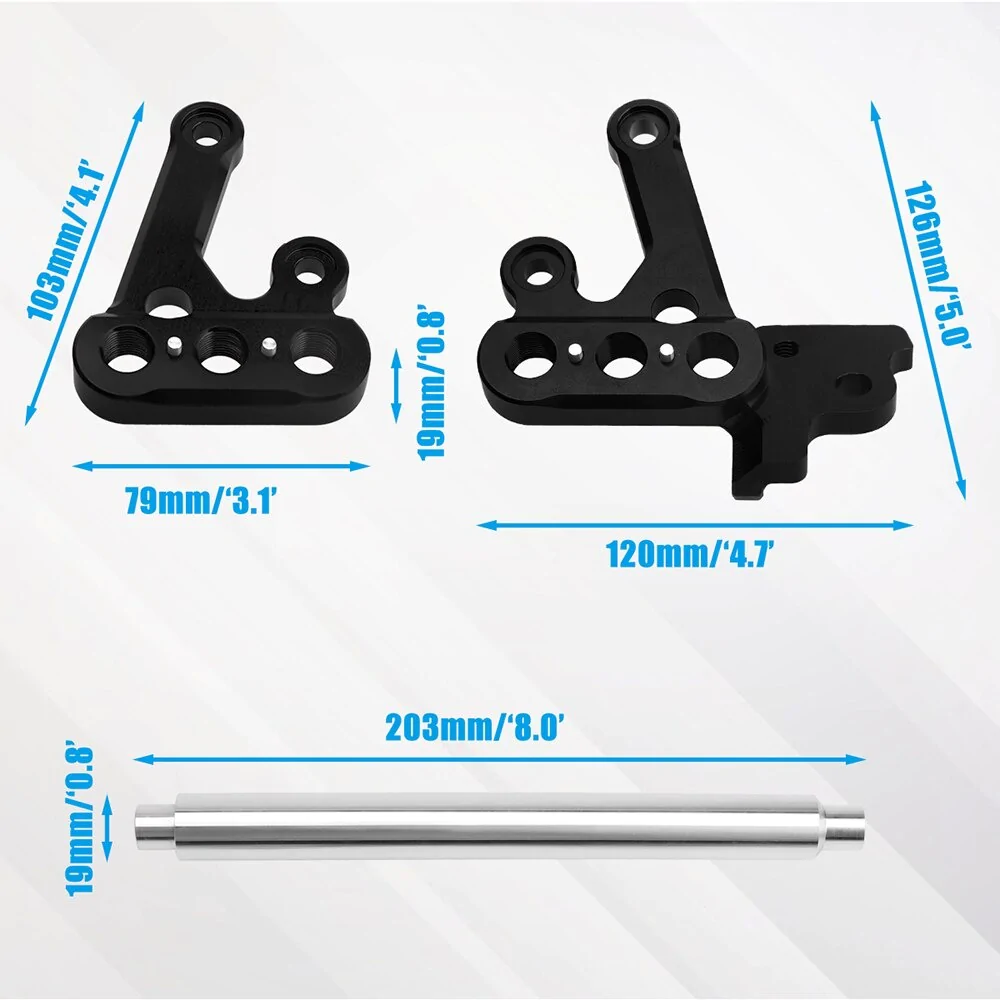 Light Bee Billet CNC Foot Peg Bracket & Brace Kit - view 4